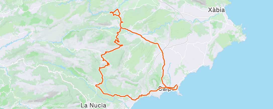 Map of the activity, Vélo