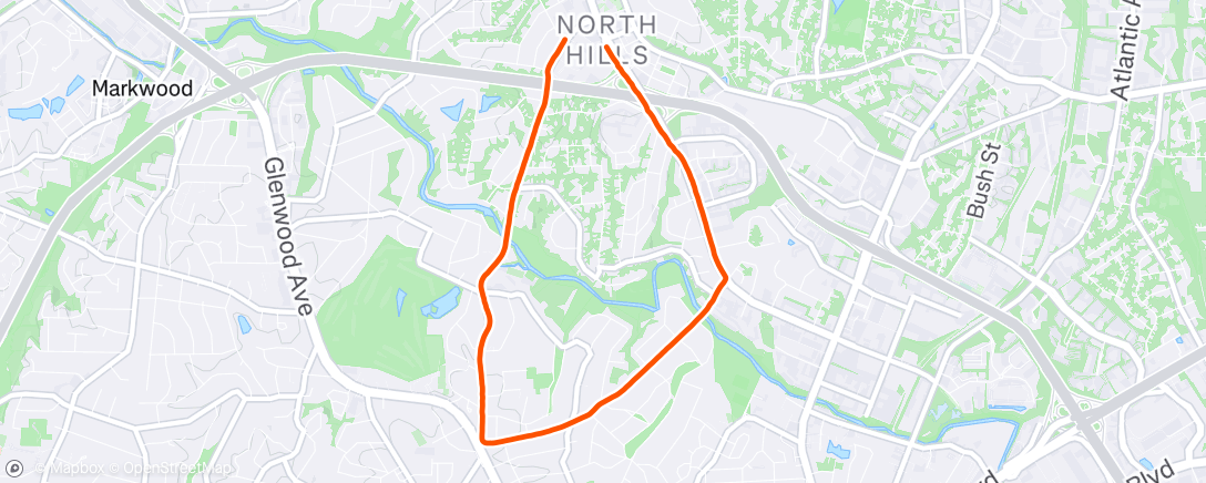 Map of the activity, Morning Run