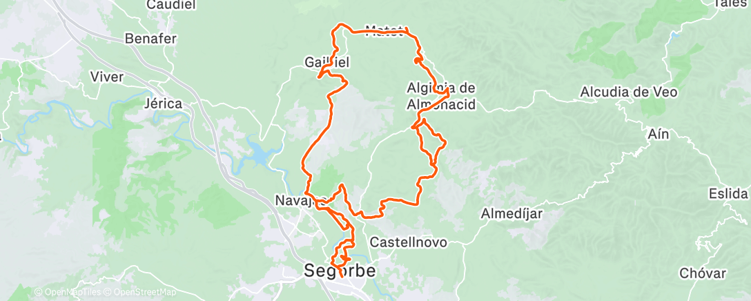 Map of the activity, Morning Mountain Bike Ride