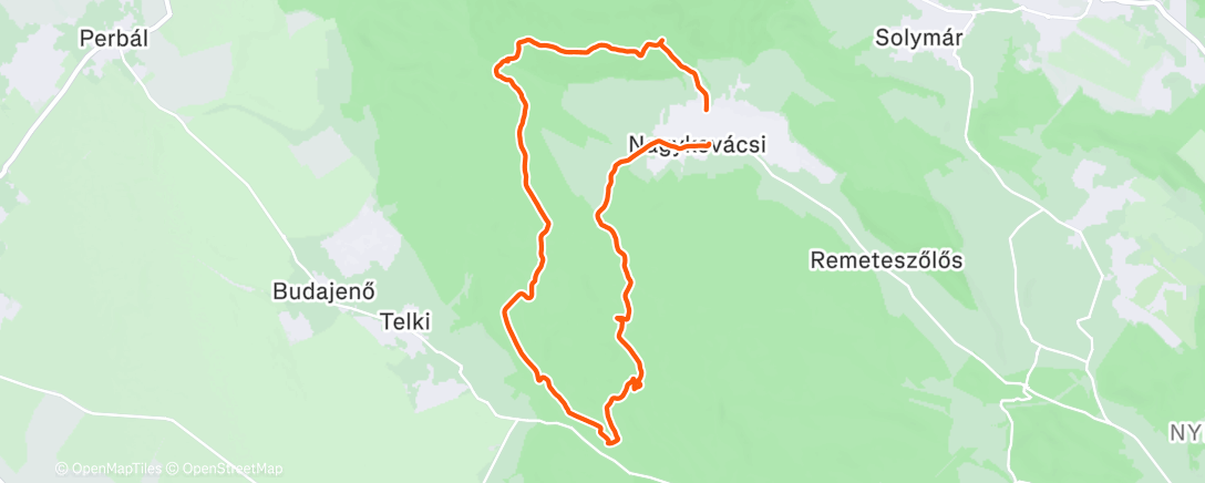 Map of the activity, Karácsonyi futás Vivivel és Zsófival