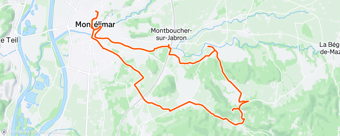 Map of the activity, Sortie vélo le matin