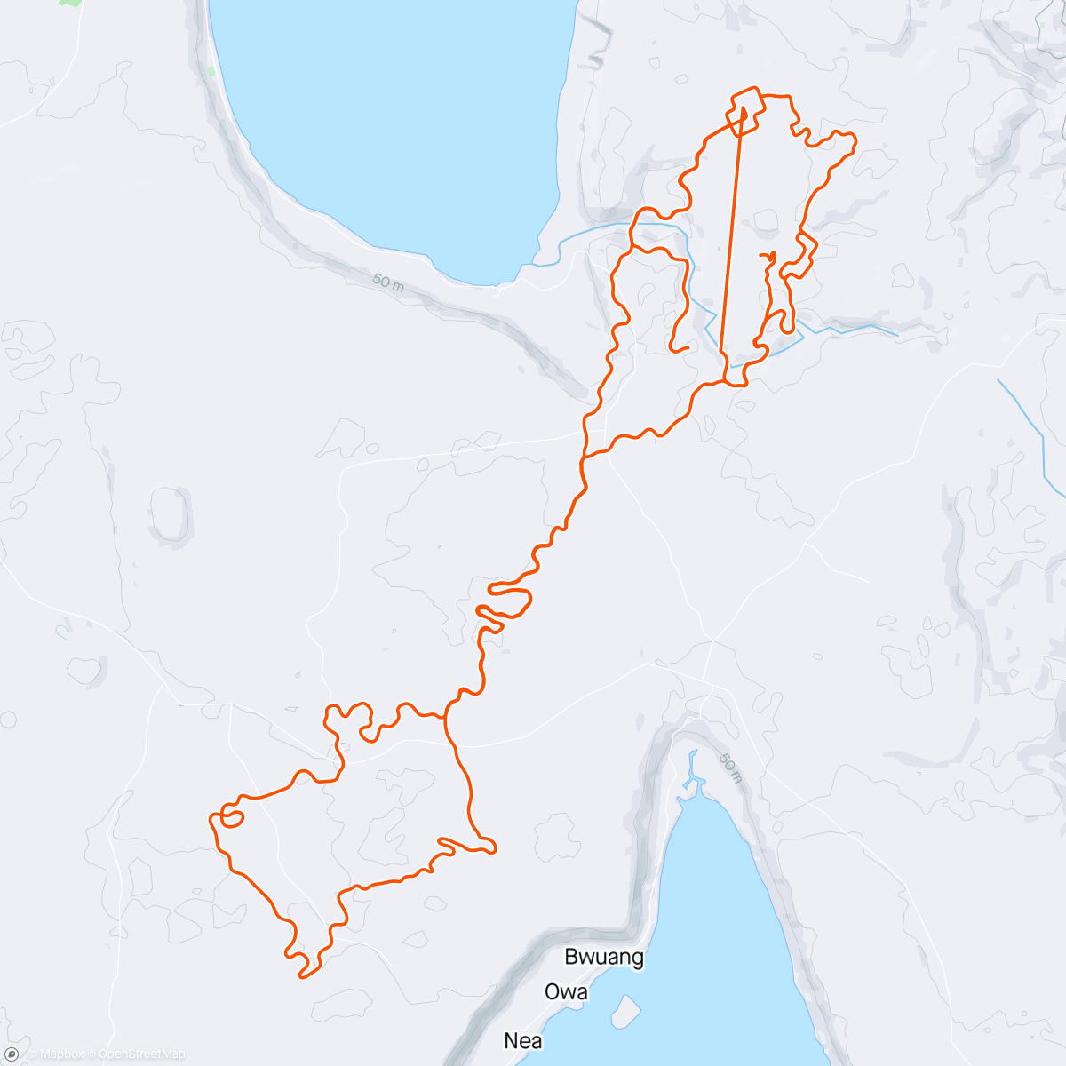 Mapa de la actividad (Zwift - Makuri Islands - Two Village Loop)