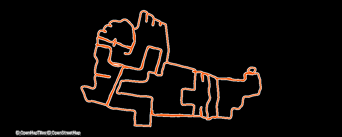 Map of the activity, Christmas Eve: Santa Fun Run