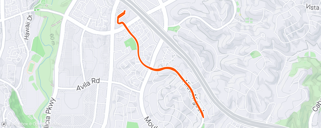 Map of the activity, Grocery store run