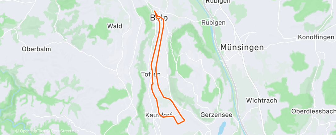 Map of the activity, Mittagslauf