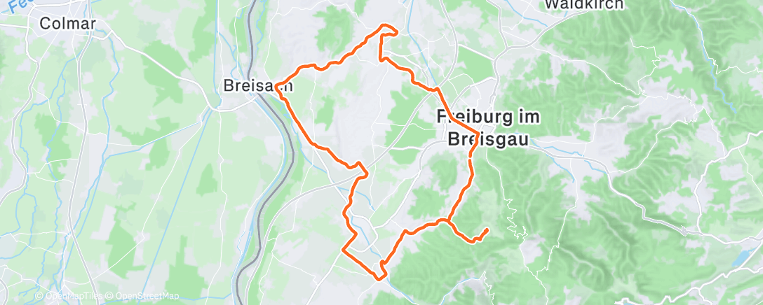 Map of the activity, Fahrt am Nachmittag