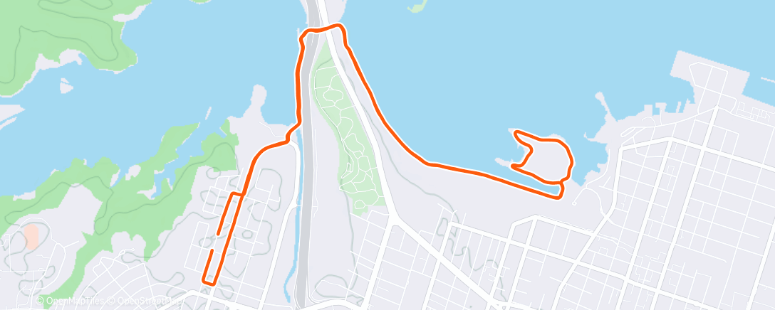Map of the activity, Afternoon Run