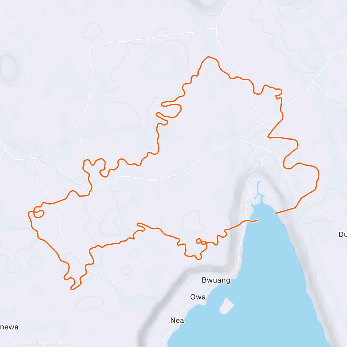 Map of the activity, Zwift - Recup