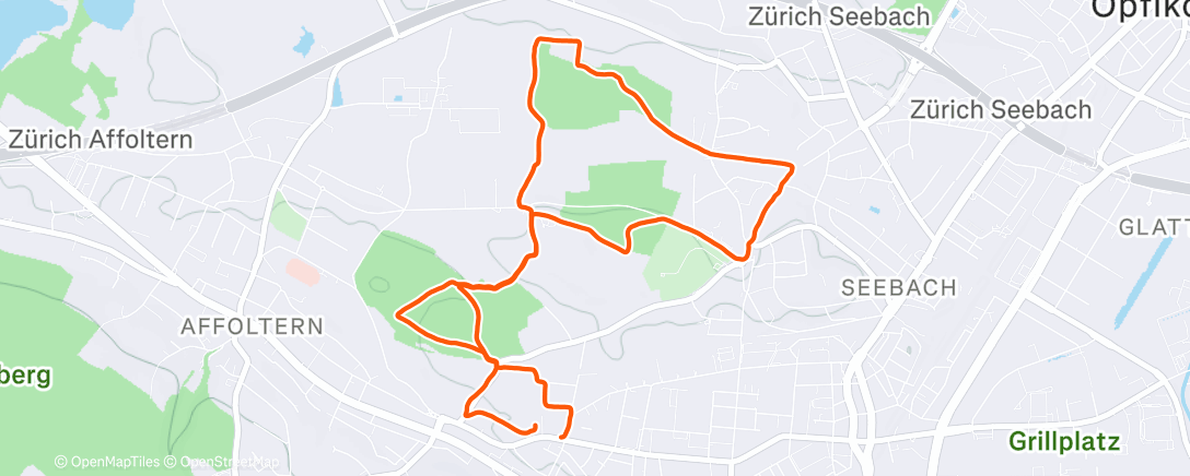 Map of the activity, Afternoon Easy Run