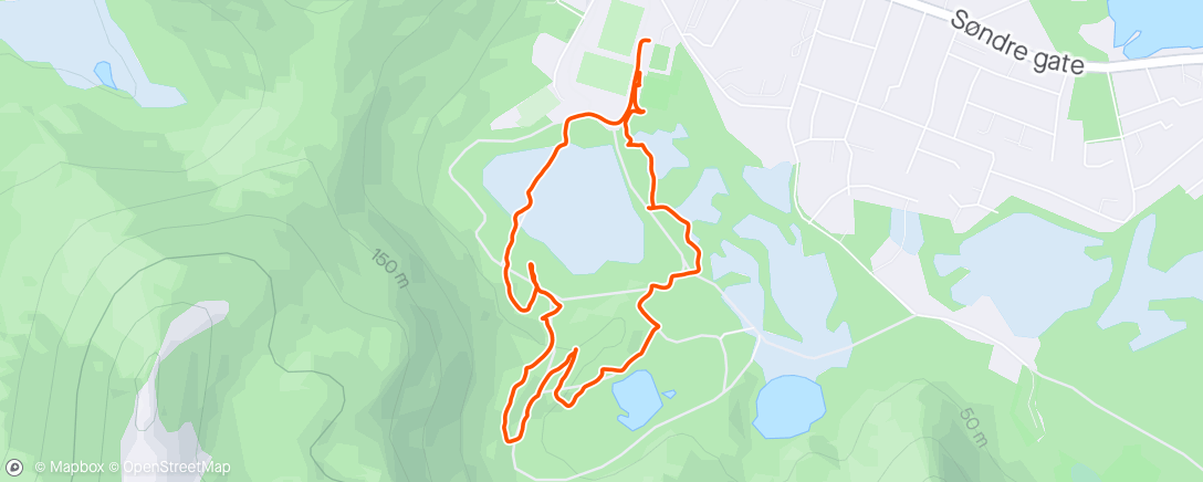 Map of the activity, Discgolf