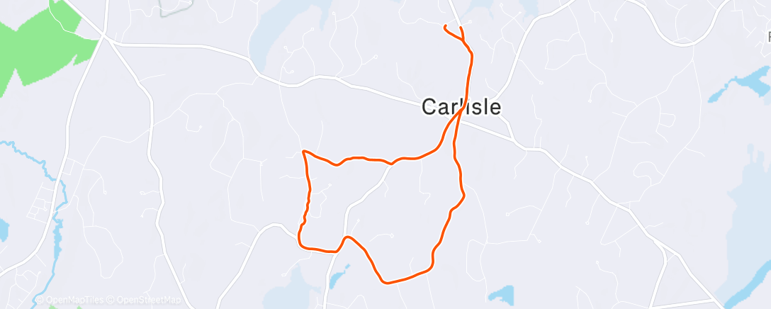 Map of the activity, Bingham Hill - Carlisle Center