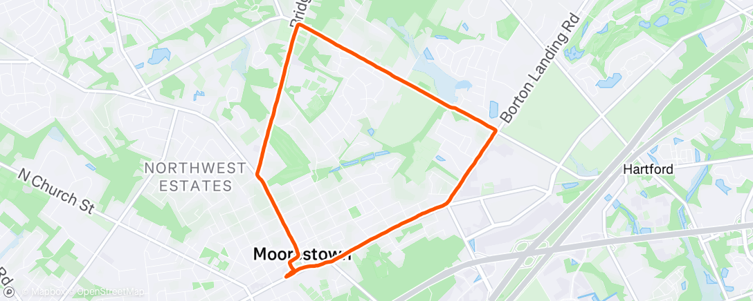 Map of the activity, Moorestown Loop