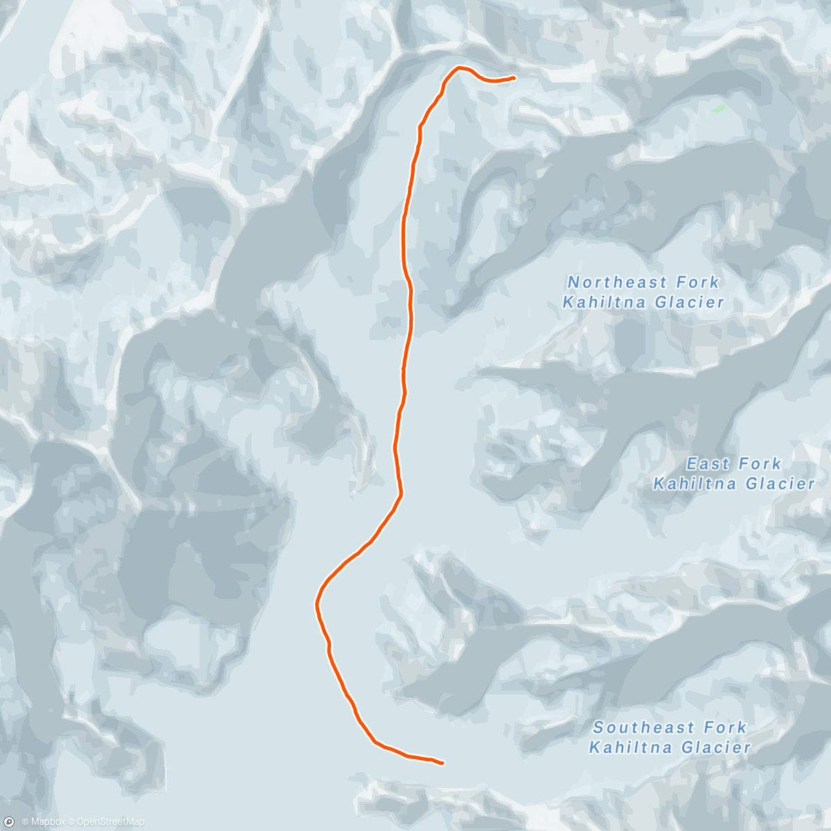 Map of the activity, Denali Day 15: 11 to airstrip
