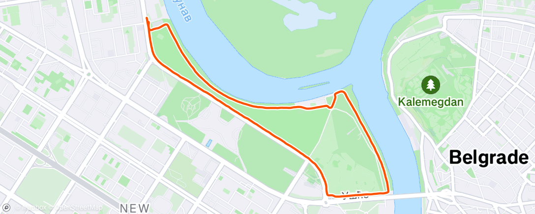 Map of the activity, Morning Run