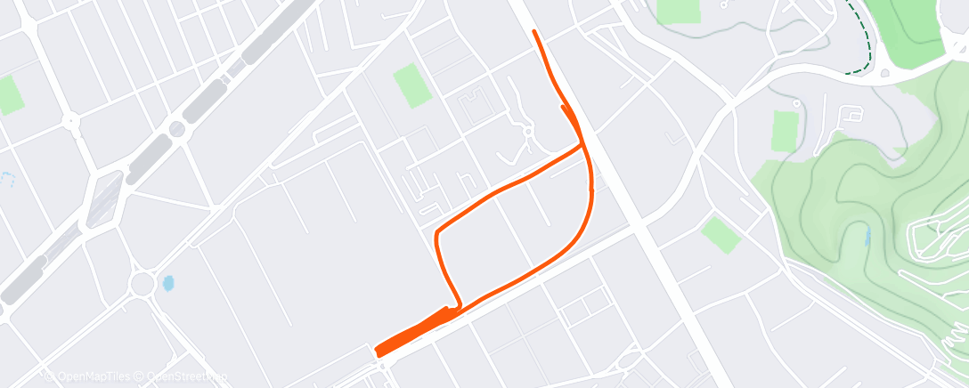 Map of the activity, Carrera de noche