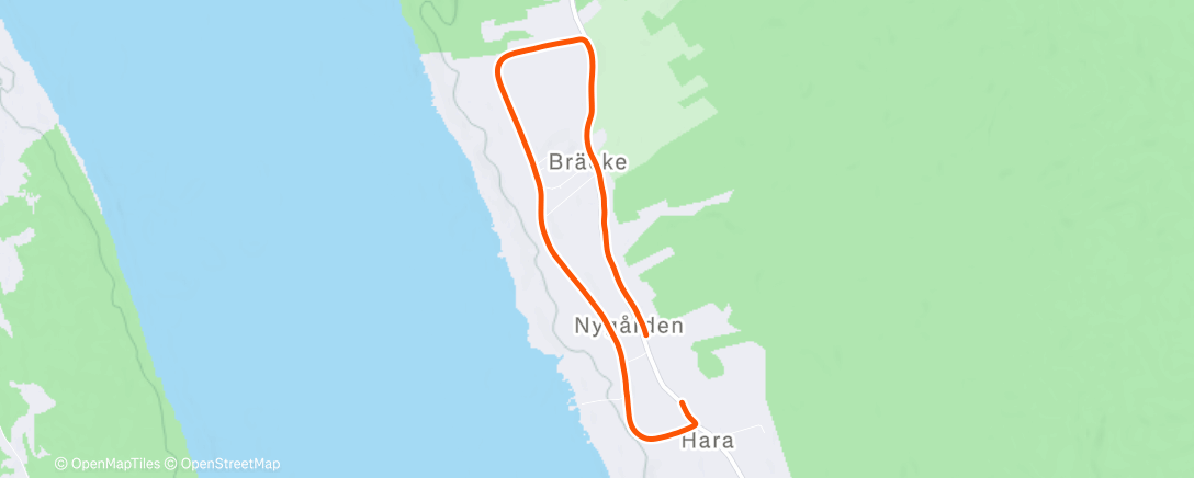 Map of the activity, Afternoon Trail Run