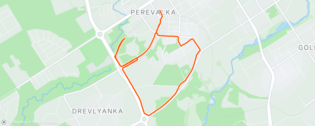 Map of the activity, Утренний забег