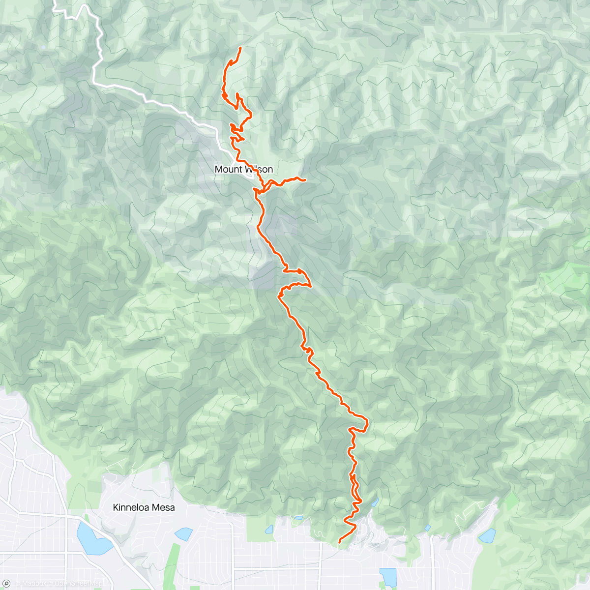 Mapa de la actividad, We did this more for ourselves than Strava Kudos but we’ll take kudos Mt. Wilson Double