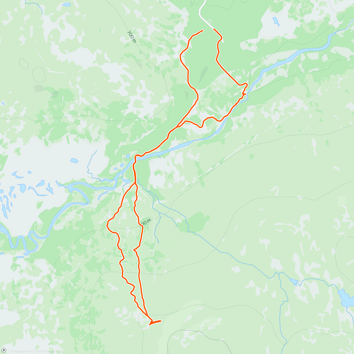 Map of the activity, Fjälltur