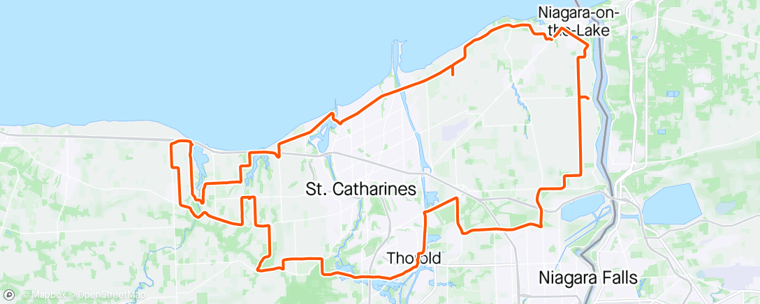 Карта физической активности (Tour d’Epicure Niagara)