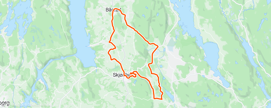 Map of the activity, Afternoon MTB