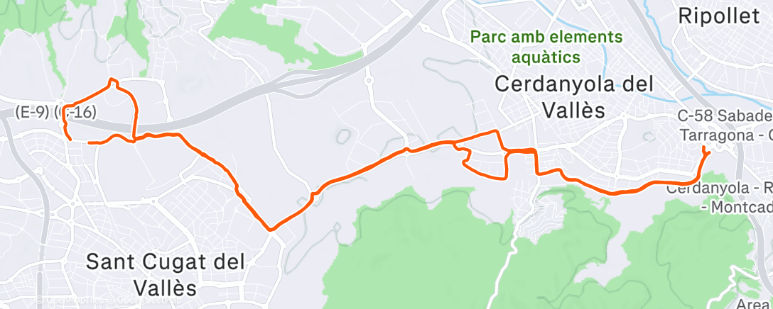 Map of the activity, MitoTrail "Porcí" | DV+Lliure