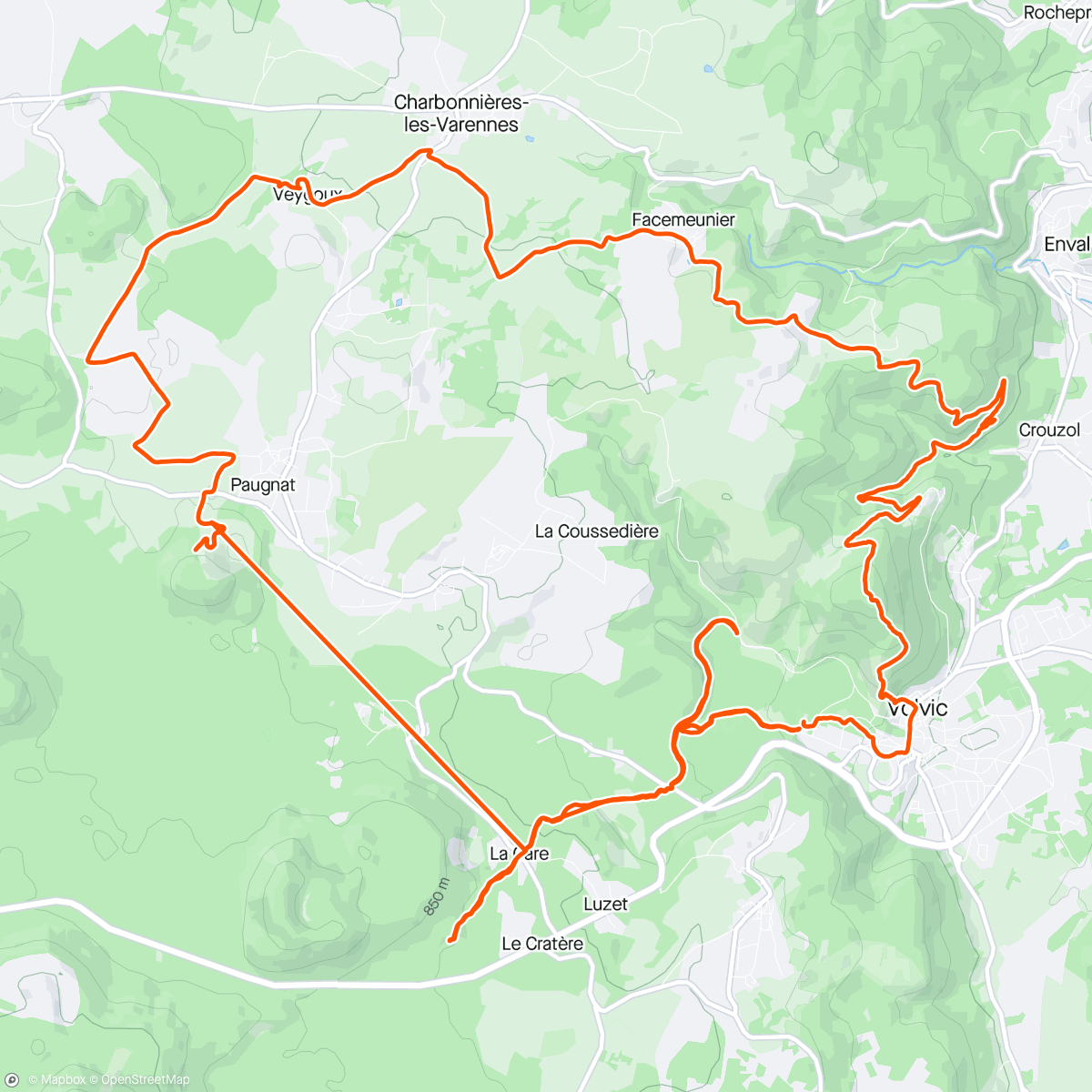 Map of the activity, Rando course sur les traces des trailleurs de la VVX.