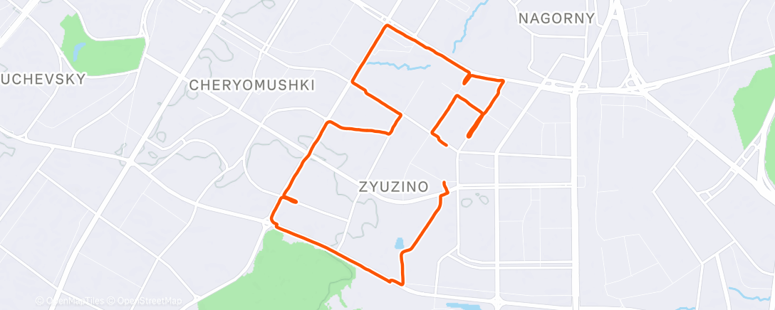 Map of the activity, Morning Run