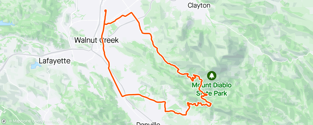 Map of the activity, South Gate Diablo Loop