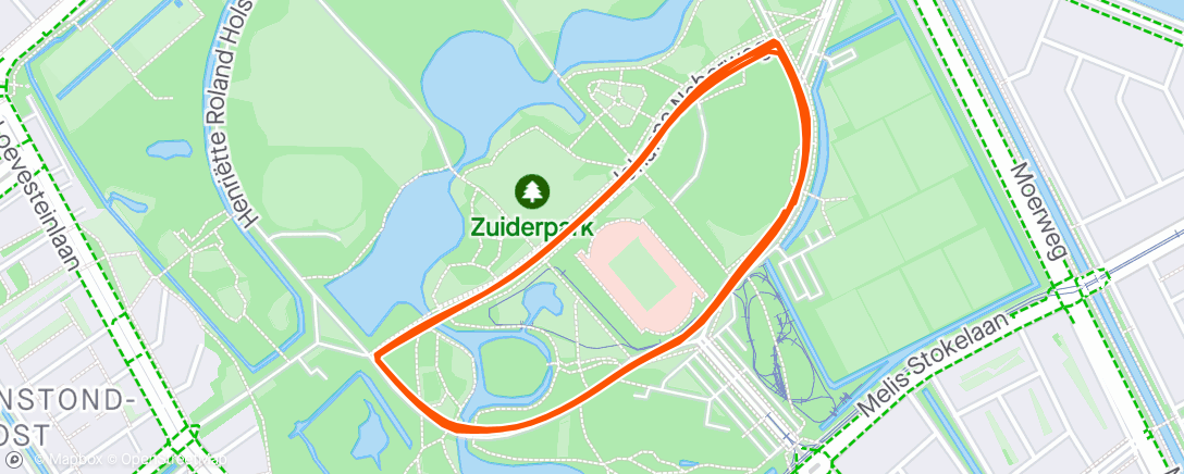 Kaart van de activiteit “Zuiderpark Park Run”