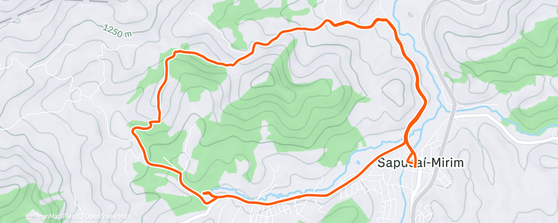 Map of the activity, Corrida da tarde