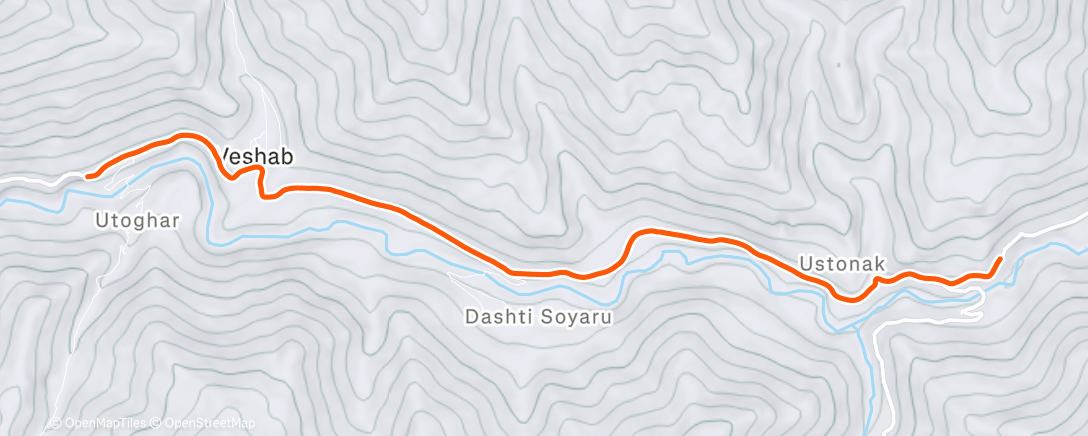 Map of the activity, ROUVY - Veshab | Tajikistan