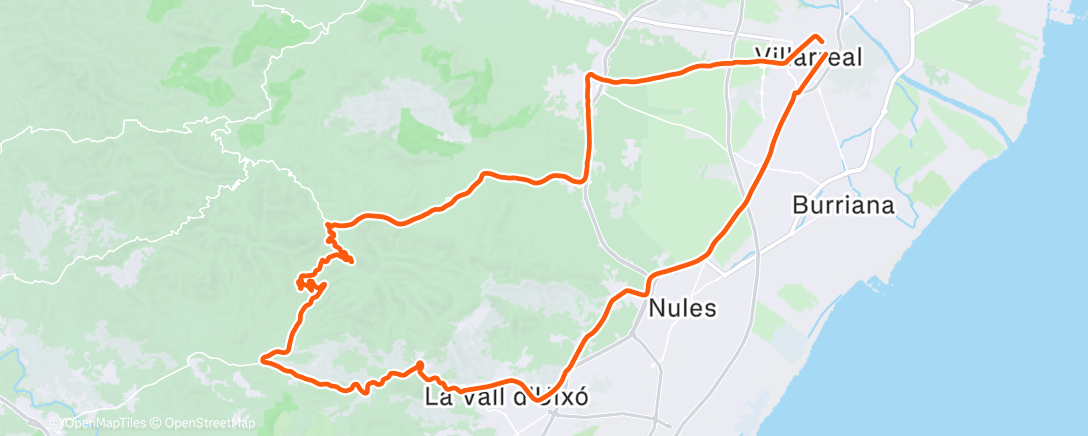 Map of the activity, Marianet i port Eslida