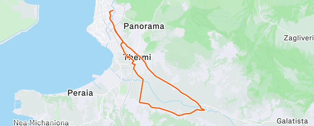 Map of the activity, Lunch Ride - Vasilika