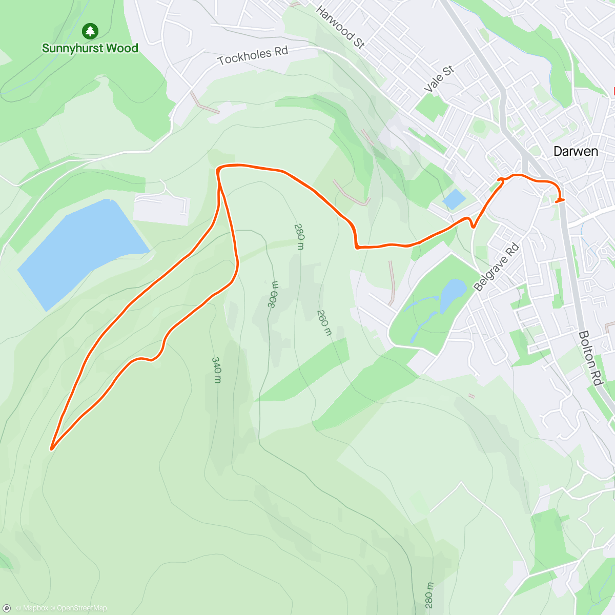 Map of the activity, Walk Club Wk6