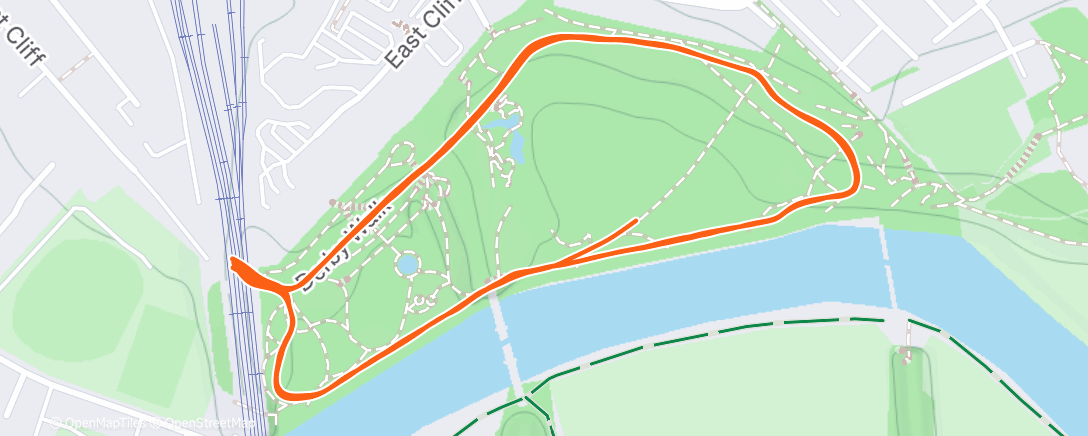 Map of the activity, Christmas Day parkrun 🎅🎁 (Preston)
