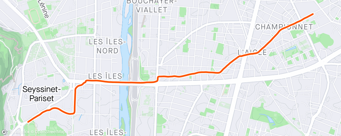 「Vélo du matin」活動的地圖