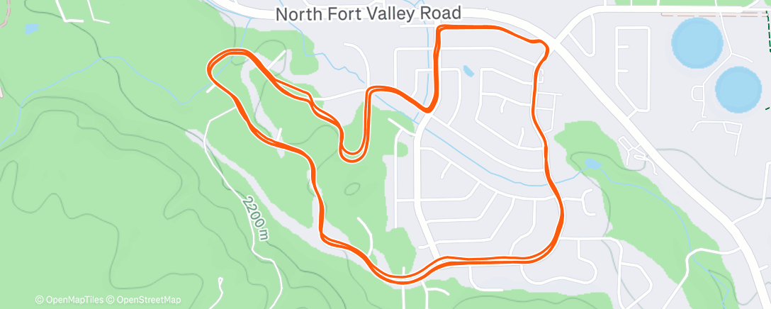 Map of the activity, Morning Run