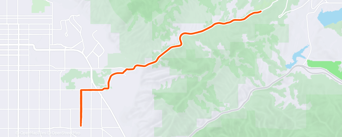 Map of the activity, Afternoon Run
