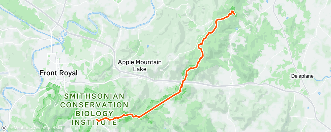 Map of the activity, Afternoon Hike