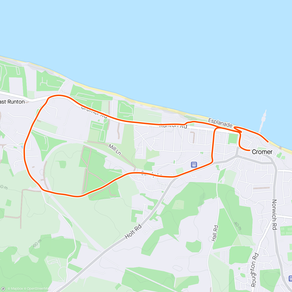 Map of the activity, Gangway Run club