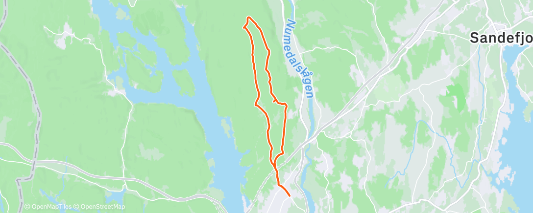 Map of the activity, Veldig rolig fulldempet tur med Øyvind