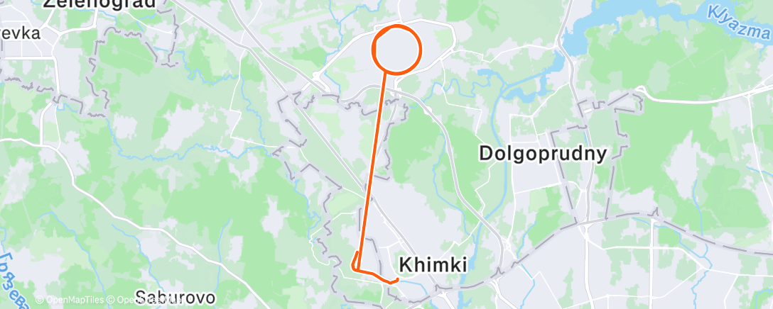 Map of the activity, Полуденный забег