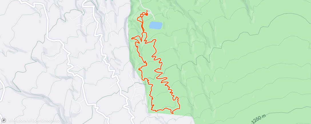 Map of the activity, Makawao 50k 3rd Lap