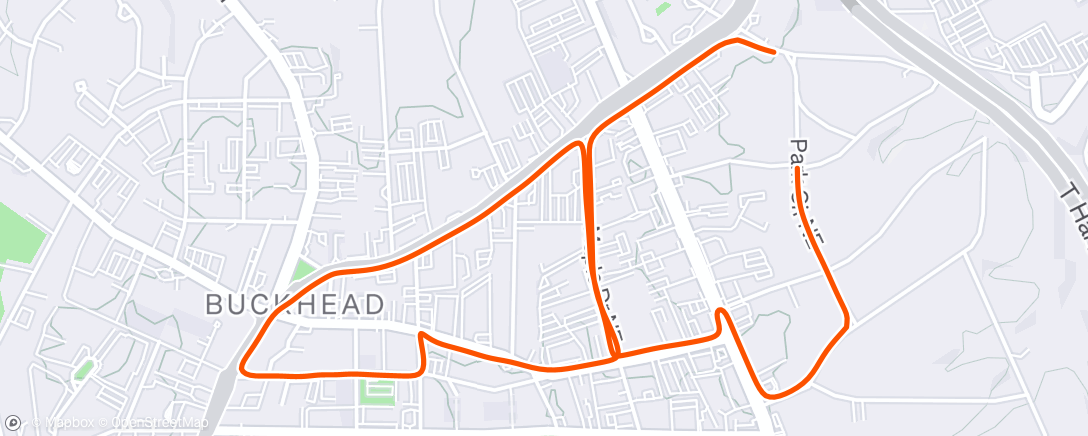 Map of the activity, Morning Run