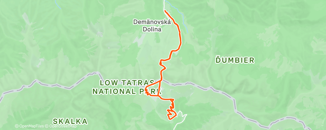 Map of the activity, Morning Backcountry Ski s Cengim