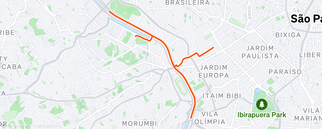 Map of the activity, Ciclo + deslocamento