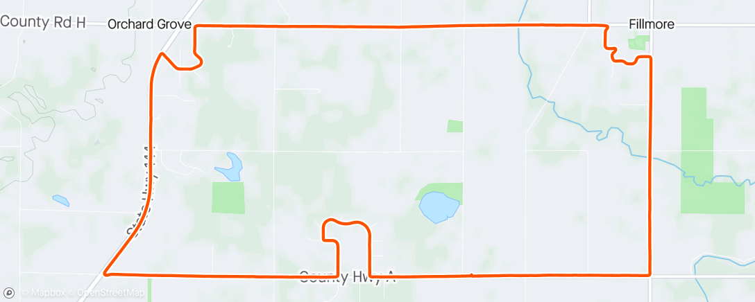 Mapa da atividade, Morning Gravel bike Ride