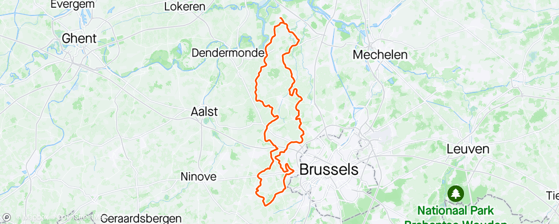 Map of the activity, Gaasbeek - Dilbeek on my own 😉🙃