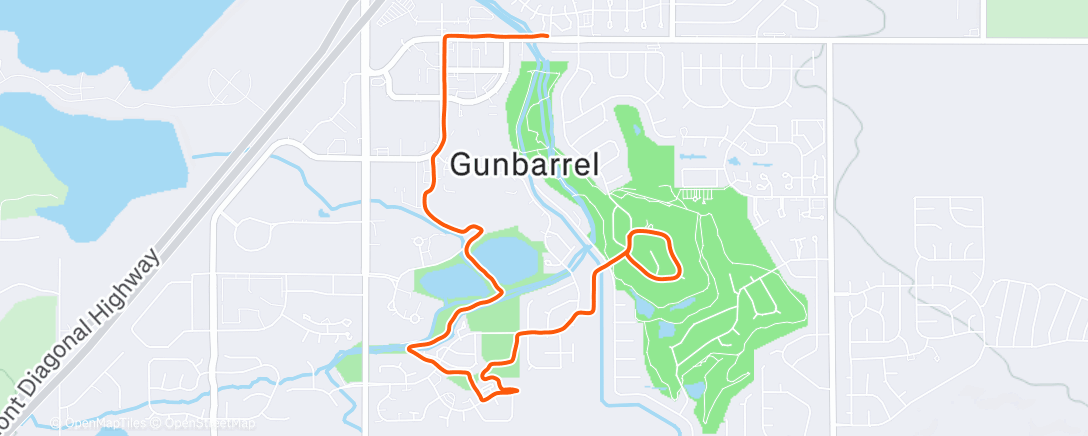 Map of the activity, Morning Run